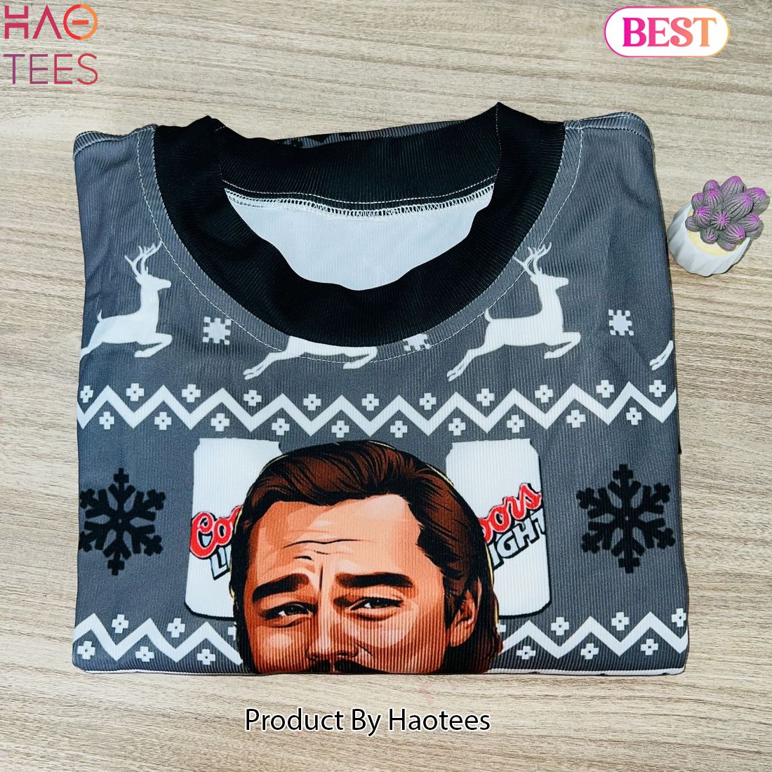 Coors Light Leonardo DiCaprio Meme Ugly Christmas Sweater