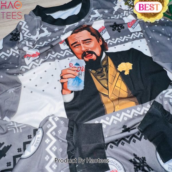 Coors Light Leonardo DiCaprio Meme Ugly Christmas Sweater