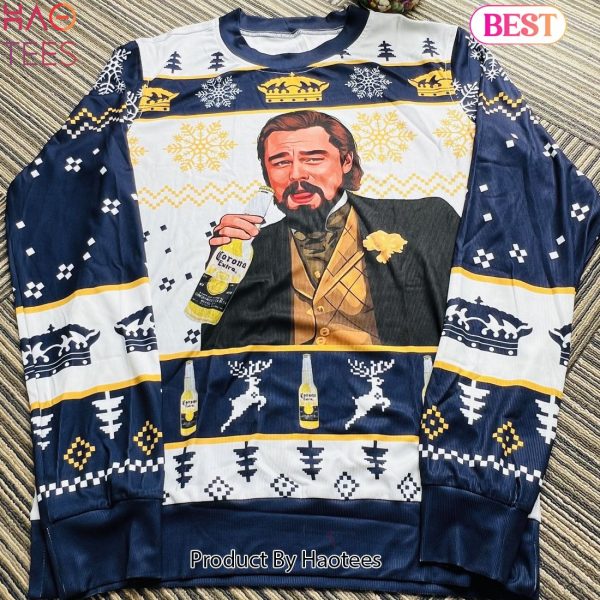 2024 Corona Extra Leonardo DiCaprio Meme Ugly Christmas Sweater