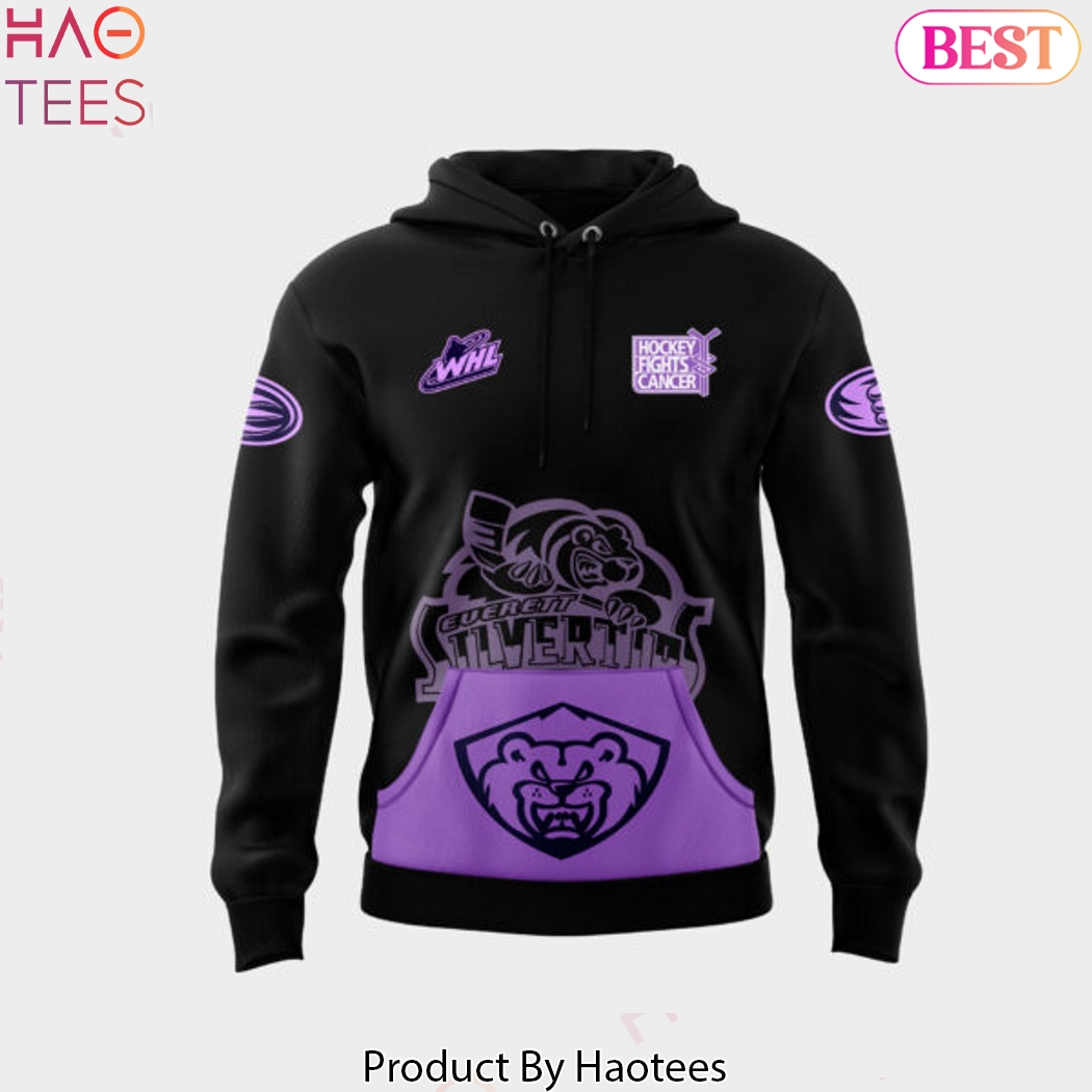 Everett Silvertips Hockey Fight Cancer 2024 Hoodie Everett Silvertips Hockey Fight Cancer 2024 Hoodie