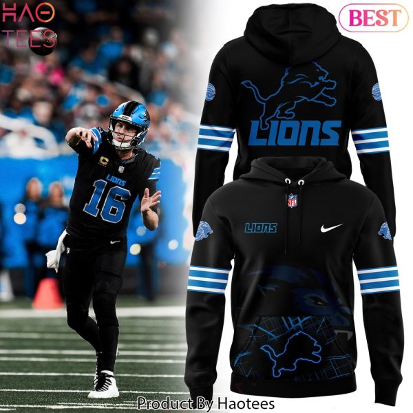 Fanatics Black Detroit Lions Alternate Helmet Pullover 2024 Hoodie