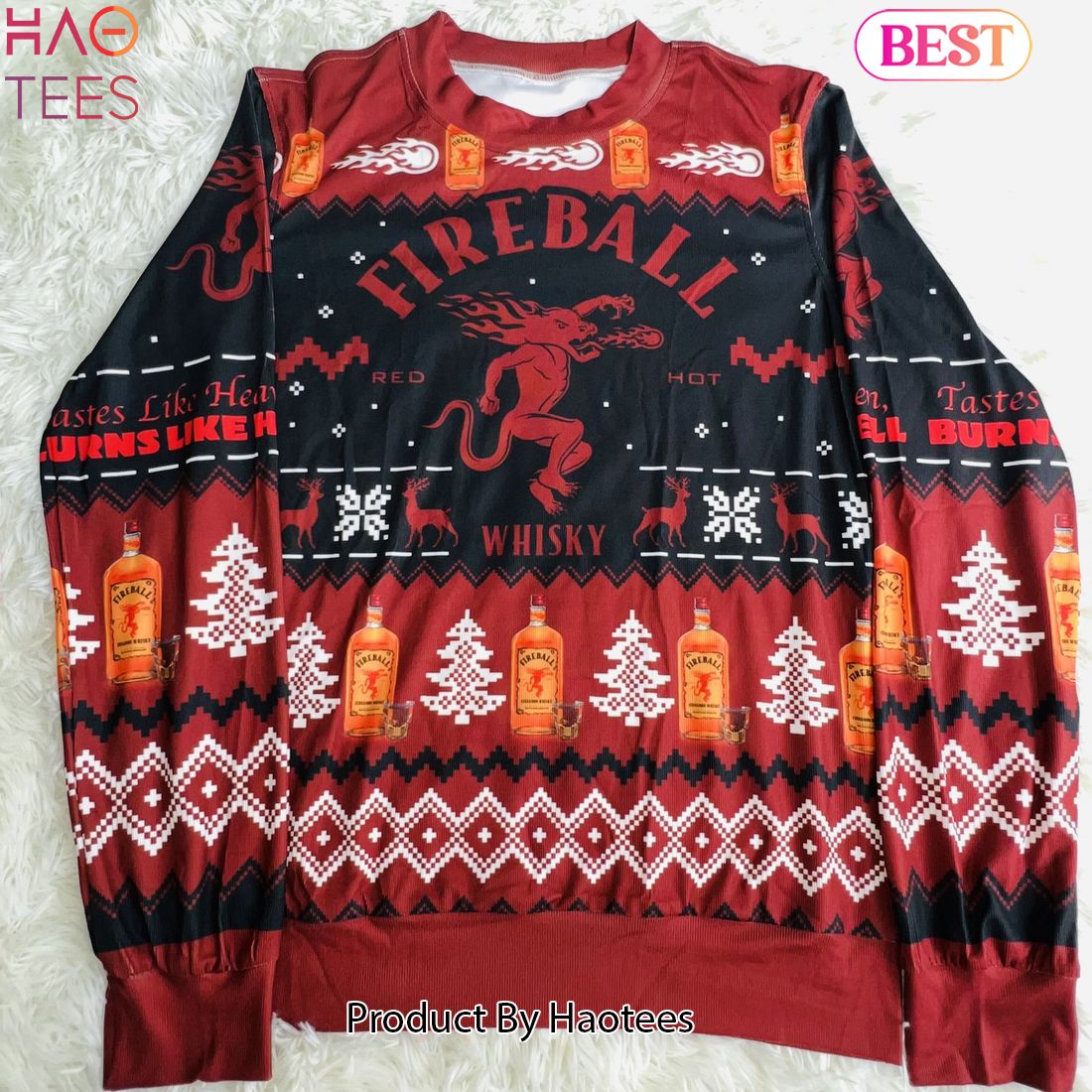 Fireball Whisky Tastes Like Heaven Burns Like Hell 3D Ugly Sweater1 Fireball Whisky Tastes Like Heaven Burns Like Hell 3D Ugly Sweater1