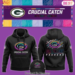 Green Bay Packers Black 2024 NFL Crucial Catch Pullover Hoodie