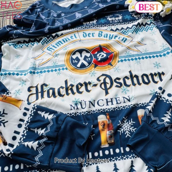 Hacker-Pschorr Brewery Beer Ugly Christmas Sweater