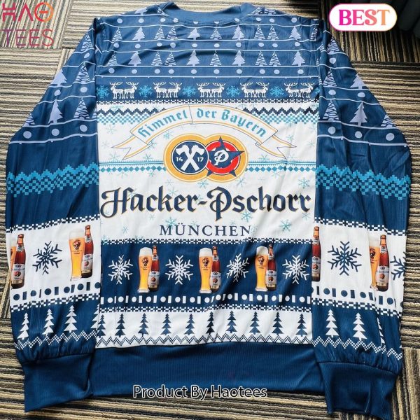 Hacker-Pschorr Brewery Beer Ugly Christmas Sweater