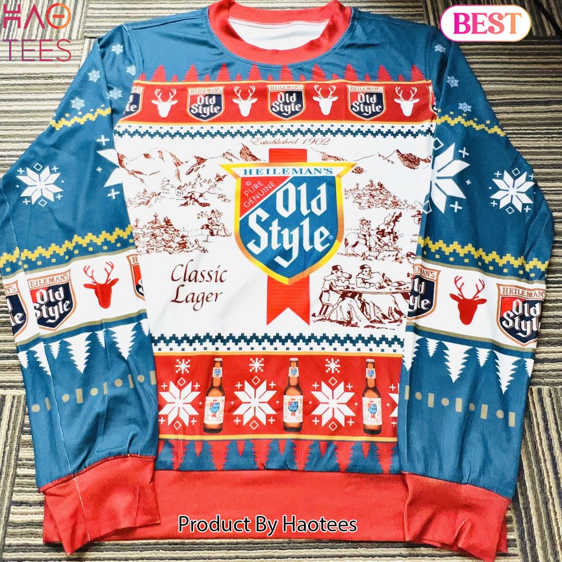 2024 Heileman's Old Style Beer Christmas 3D Sweater 2024 Heileman's Old Style Beer Christmas 3D Sweater