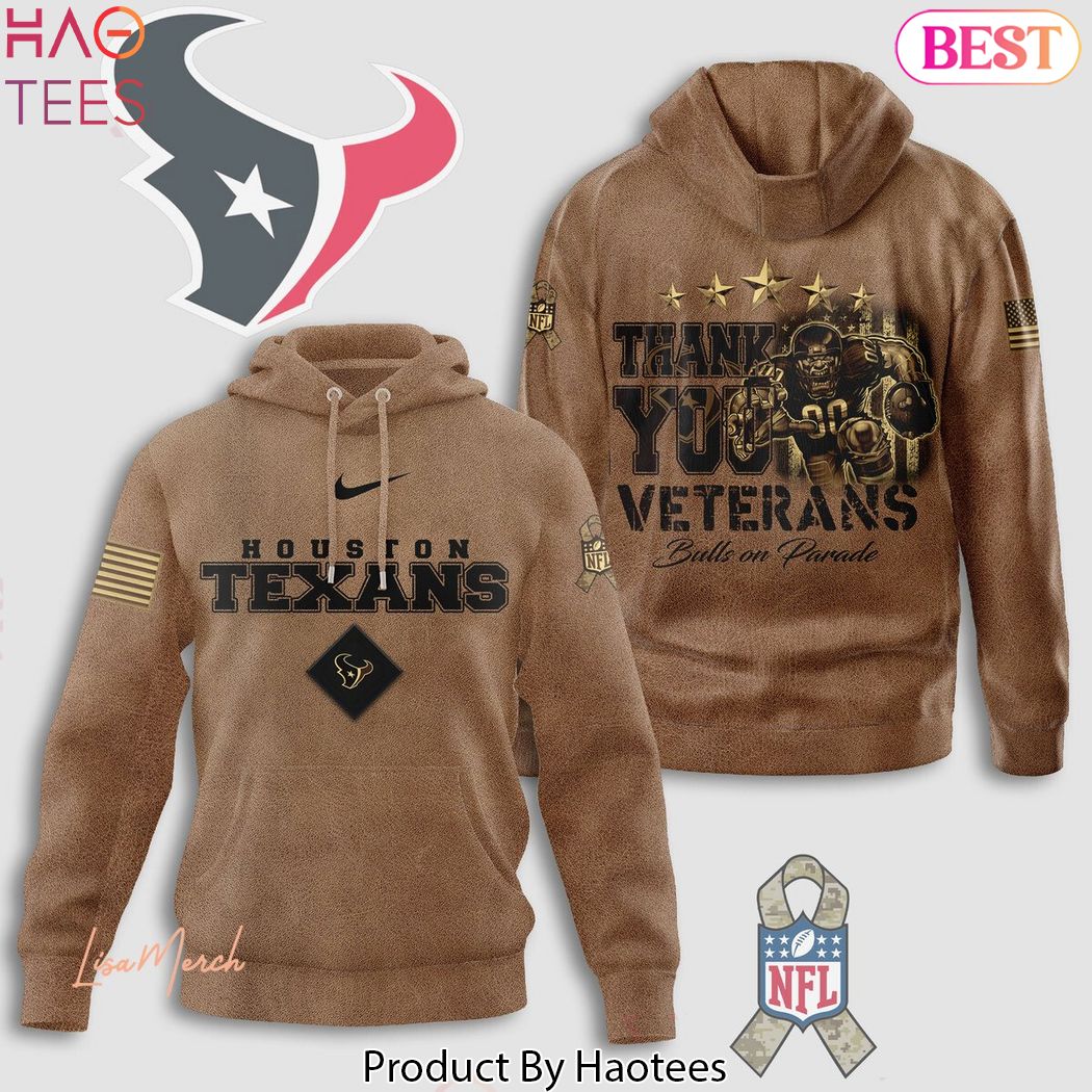 Houston Texans Thank You Veterans Bulls On Parade Hoodie Houston Texans Thank You Veterans Bulls On Parade Hoodie