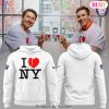 I Love New York Giants Design White Hoodie