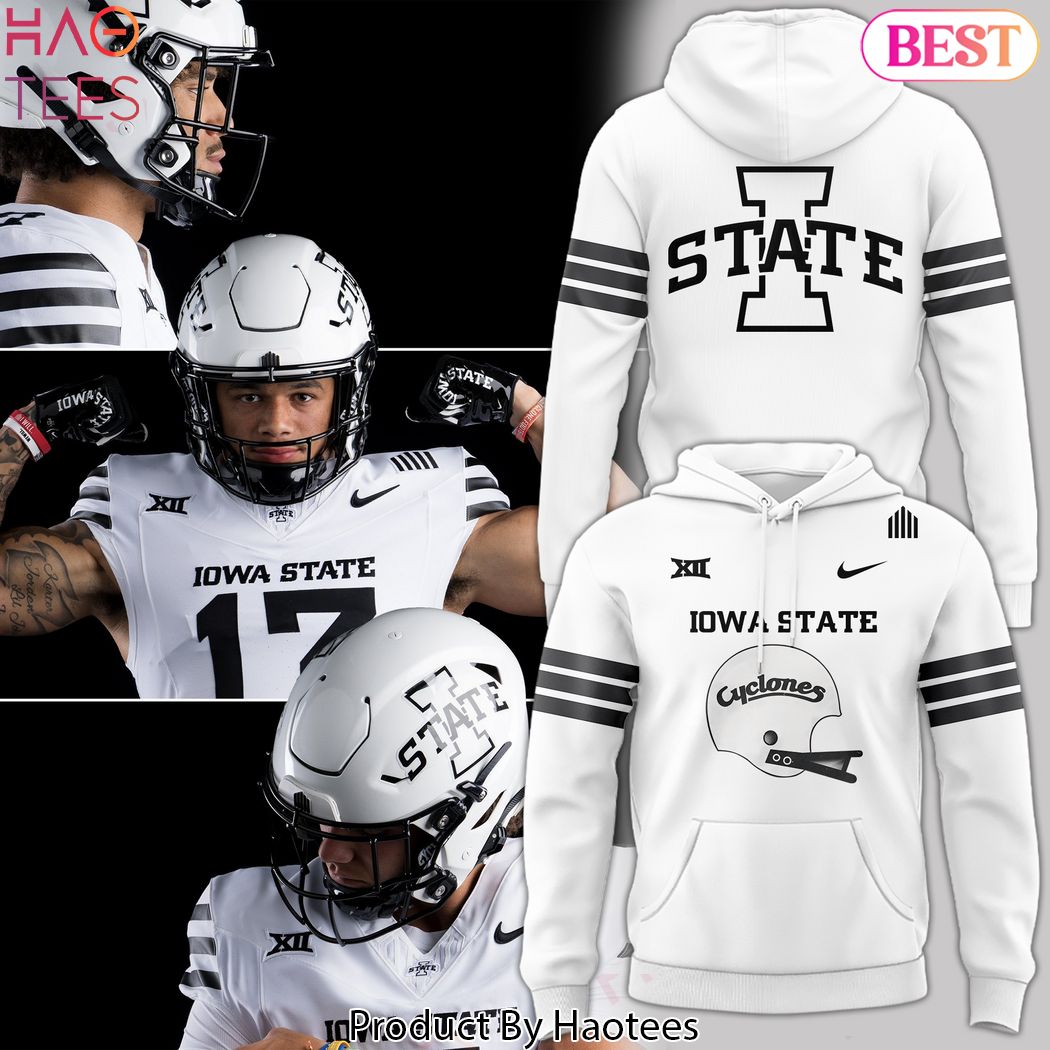 Iowa State Cyclones Football 2024 Design White Hoodie Iowa State Cyclones Football 2024 Design White Hoodie