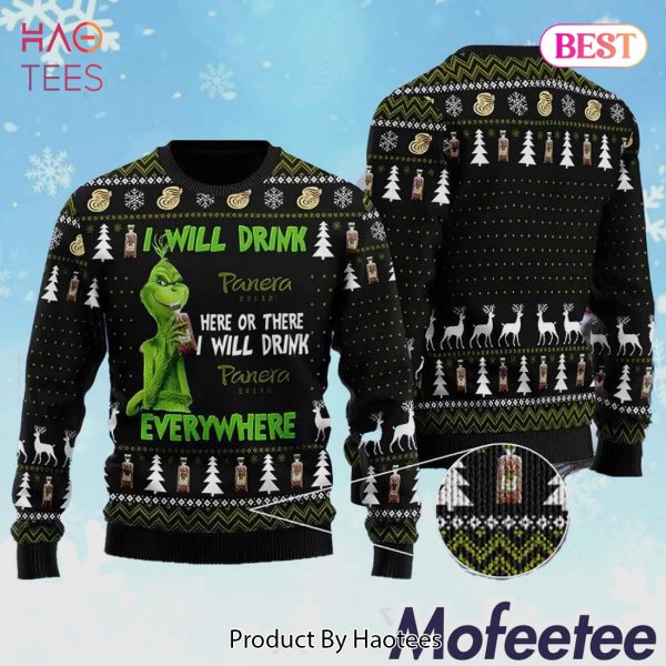 Jack Daniels I Will Drink Panera Bread Everywhere Christmas Ugly Sweater