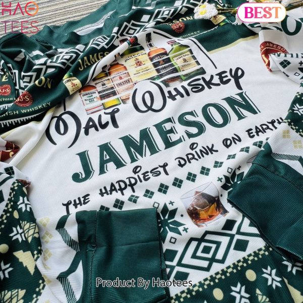 2024 Jameson Happiest Drink Ugly Christmas Sweater