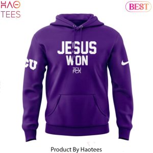 Jesus Won TCU Horned Frogs Design Hoodie – Purple