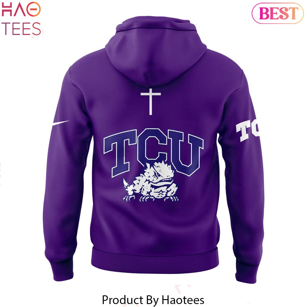 Jesus Won TCU Horned Frogs Design Hoodie - Purple Jesus Won TCU Horned Frogs Design Hoodie - Purple