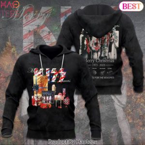 KISS Band Merry Christmas 1973-2025 Signature Thank You For The Memories Hoodie