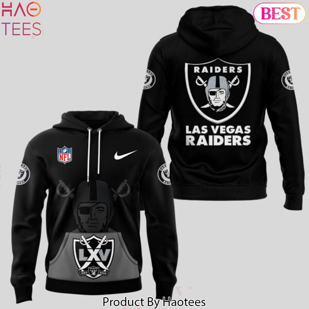 Las Vegas Raiders 1960-2024 Design Black Hoodie Las Vegas Raiders 1960-2024 Design Black Hoodie