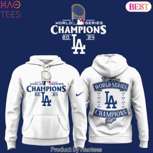 Los Angeles Dodgers 2024 World Series Champions Eight Times Hoodie – White