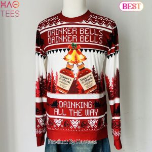 Maker’s Mark Drinker Bells Drinker Bells Drinking All The Way Ugly Christmas Sweater