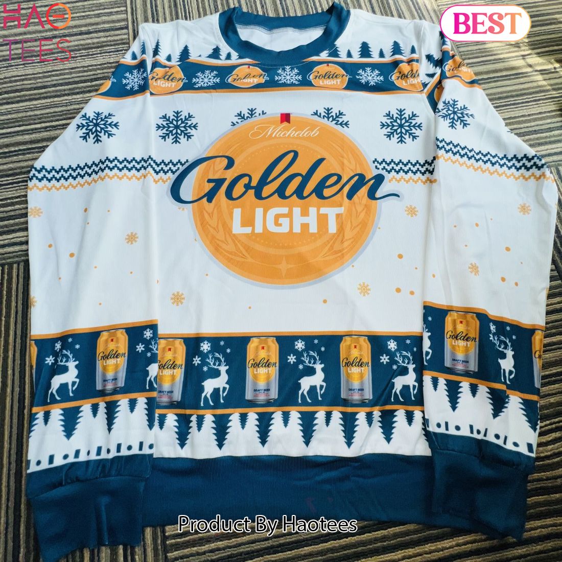 Michelob Golden Light Ugly Christmas Sweater