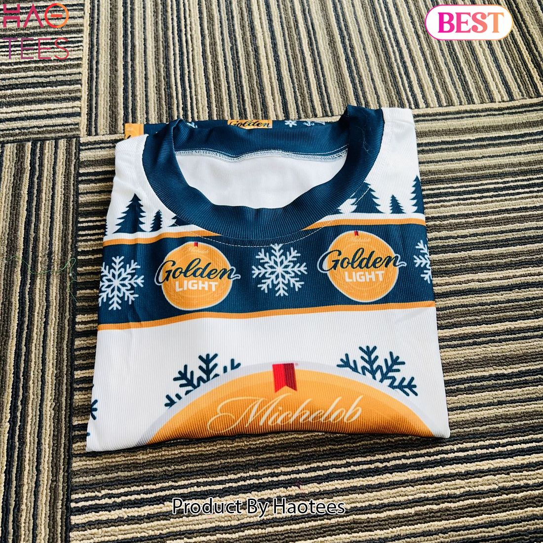 Michelob Golden Light Ugly Christmas Sweater