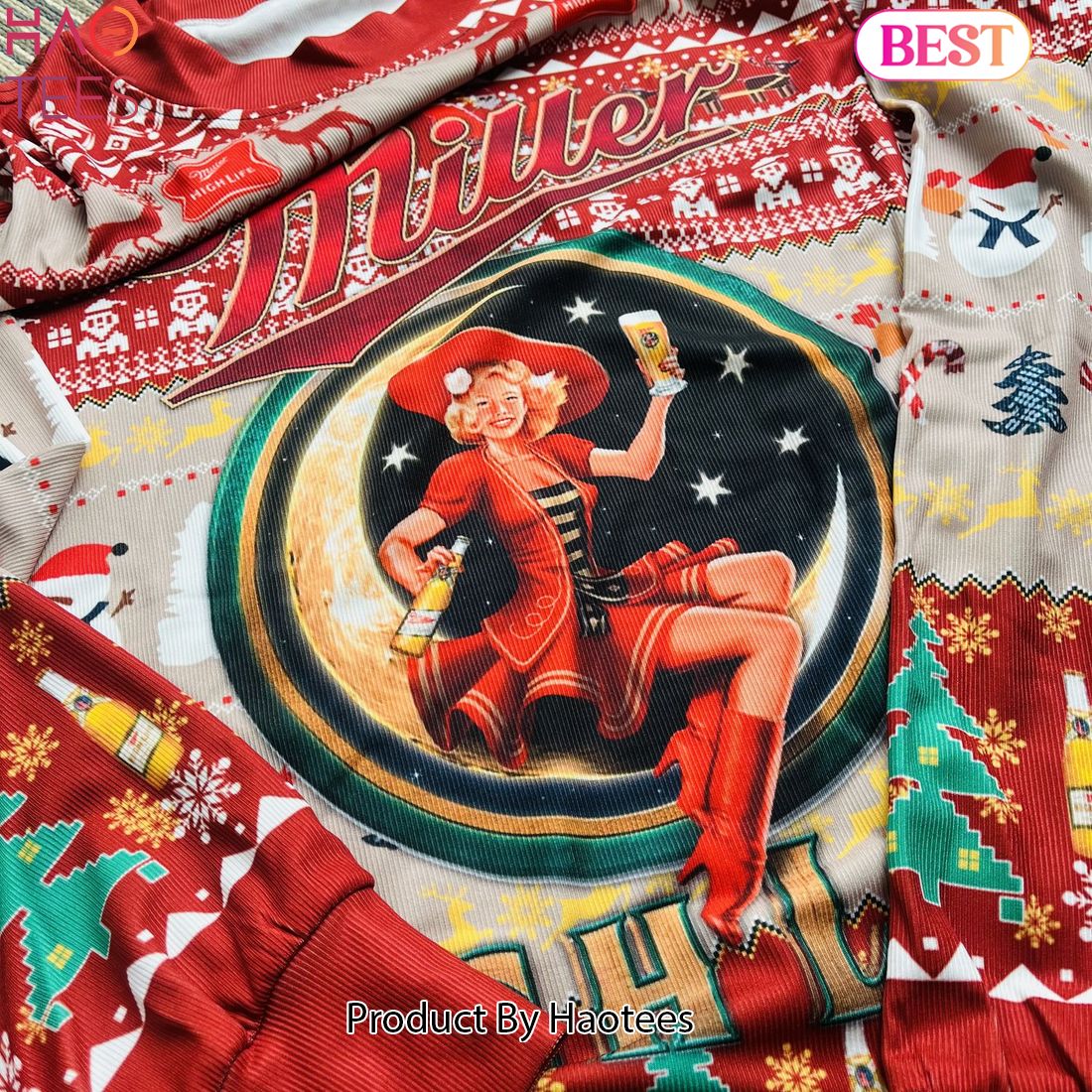 2024 Miller High Life Ugly Christmas Sweater
