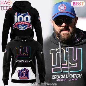 New York Giants 100th Season Prime Time – Crucial Catch Design Hoodie
