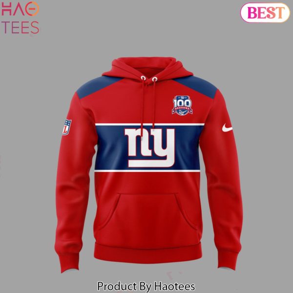 New York Giants Throwback Century Red Hoodie