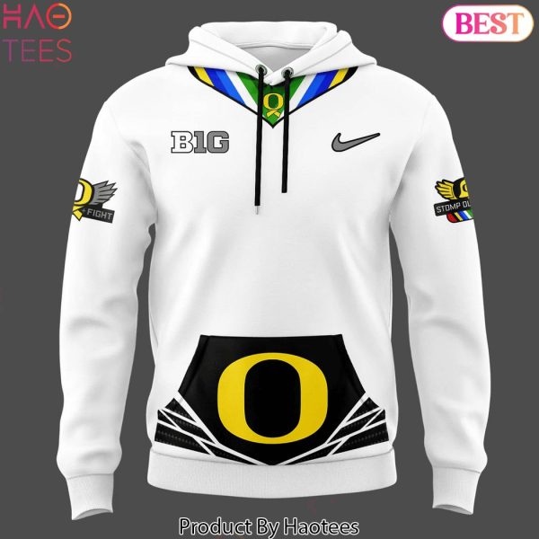 Oregon Ducks – Stomp Out Cancer Heroes Hoodie – White
