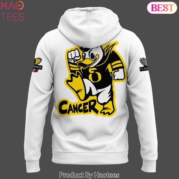 Oregon Ducks – Stomp Out Cancer Heroes Hoodie – White