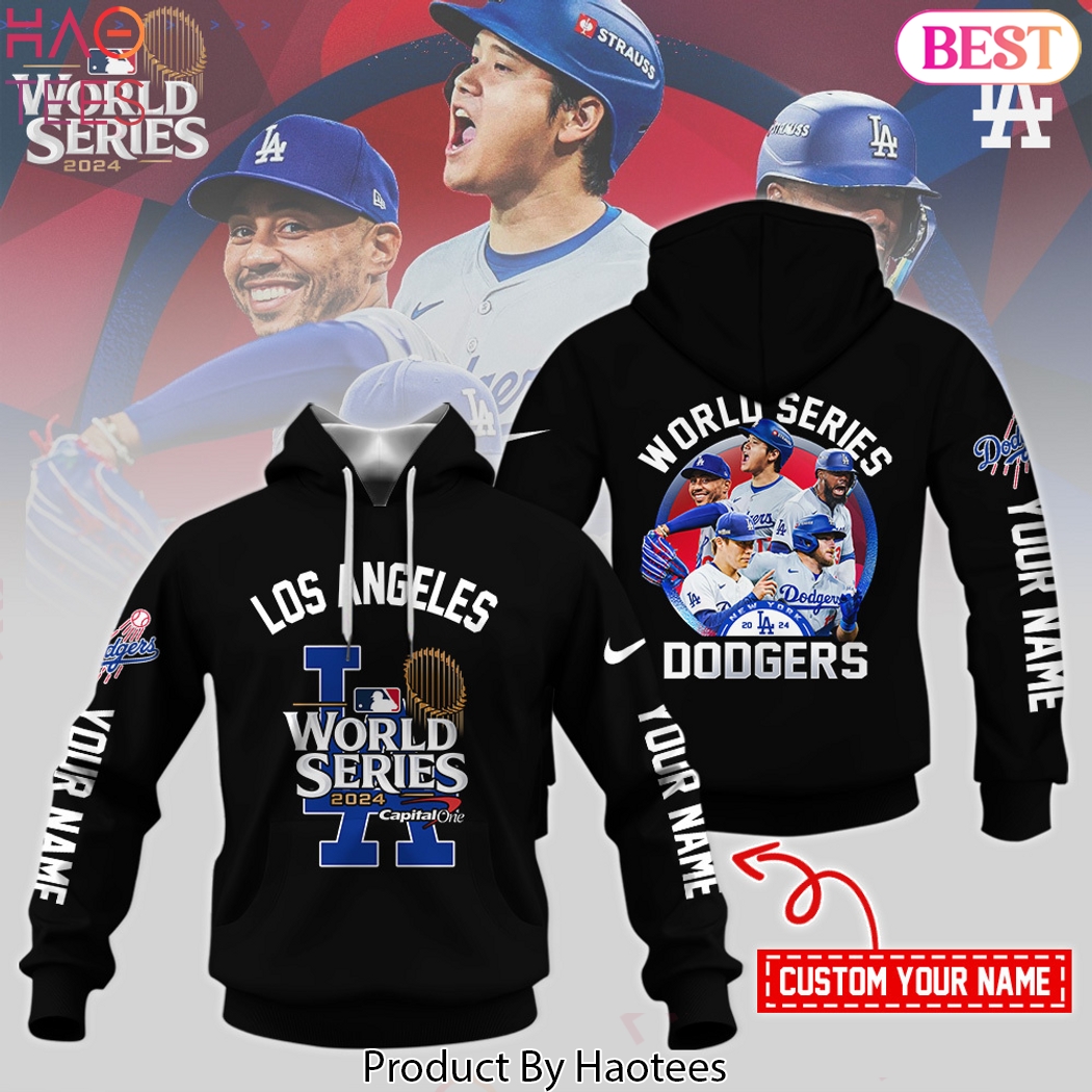 Personalized Los Angeles Dodgers World Series 2024 Hoodie - Black Personalized Los Angeles Dodgers World Series 2024 Hoodie - Black