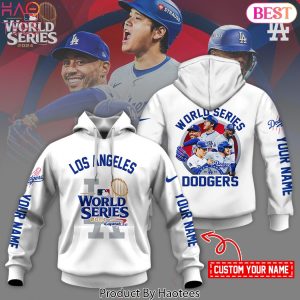 Personalized Los Angeles Dodgers World Series 2024 Hoodie – White