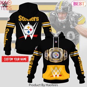 Personalized Pittsburgh Steelers WWE Design Hoodie