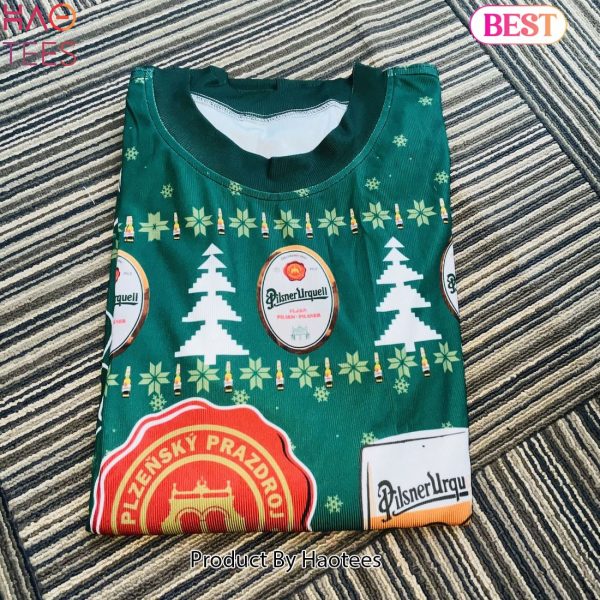 2024 Pilsner Urquell Beer 3D Ugly Christmas Sweater