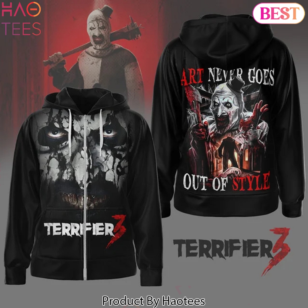Terrifier 3 - Art Never Goes Out Of Style Zip Hoodie Terrifier 3 - Art Never Goes Out Of Style Zip Hoodie