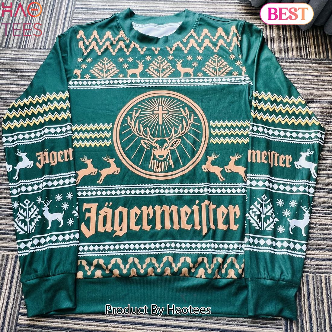 2024 Jagermeister Ugly Christmas Sweater 2024 Jagermeister Ugly Christmas Sweater