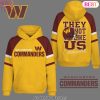 Washington Commanders – They Not Like Us Hoodie – Gold