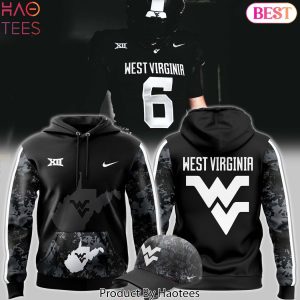 West Virginia Mountaineers 2024 Coal Rush Blackout Design Hoodie