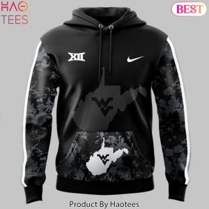 West Virginia Mountaineers 2024 Coal Rush Blackout Design Hoodie
