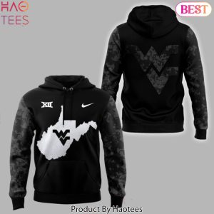 West Virginia Mountaineers Football 2024 Coal Rush Blackout Design Hoodie