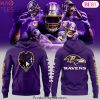 2024 Baltimore Ravens Logo Purple Rising Hoodie