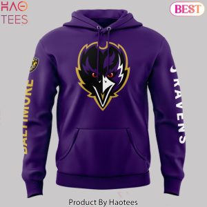 2024 Baltimore Ravens Logo Purple Rising Hoodie