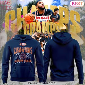 2024 Champions Auburn Tigers Mens Basketball Design Special Hoodie – Blue