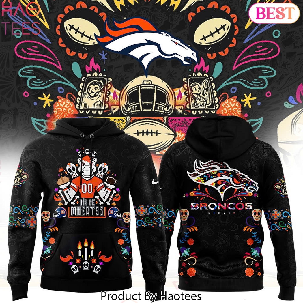 2024 Denver Broncos Dia De Los Muertos Logo Hoodie 2024 Denver Broncos Dia De Los Muertos Logo Hoodie