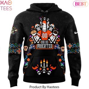 2024 Denver Broncos Dia De Los Muertos Logo Hoodie