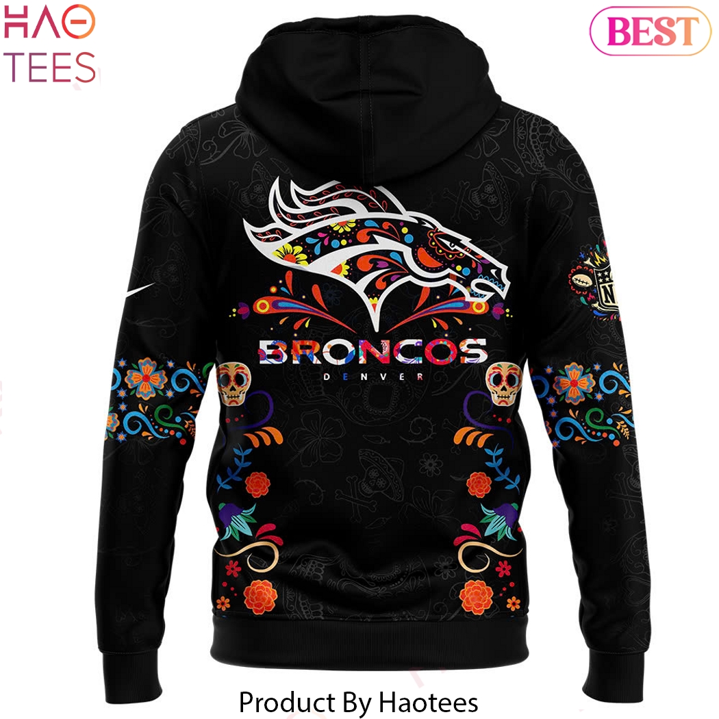 2024 Denver Broncos Dia De Los Muertos Logo Hoodie 2024 Denver Broncos Dia De Los Muertos Logo Hoodie