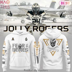 2024 Navy Midshipmen Football Fear The Bones Design Hoodie