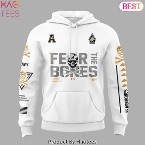 2024 Navy Midshipmen Football Fear The Bones Design Hoodie