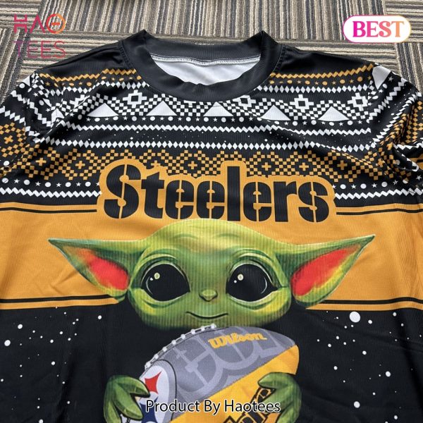 Baby Yoda Pittsburgh Steelers Ugly Christmas Sweater