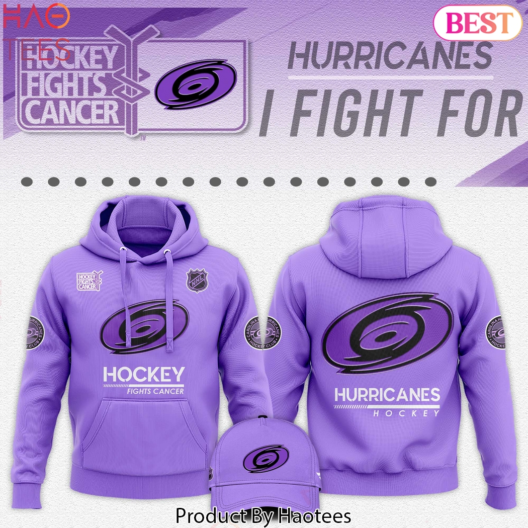Carolina Hurricanes Hockey Fights Cancer Hoodie - Purple Carolina Hurricanes Hockey Fights Cancer Hoodie - Purple