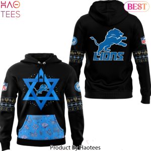 Detroit Lions 2024 Hanukkah Holliday Hoodie – Black