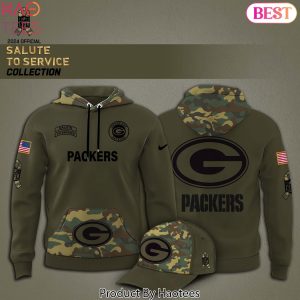 Green Bay Packers Arctic Camo 2024 Salute To Service Design Hoodie